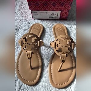 Tory Burch Miller Leather Sandals In Light Makeup 7.5